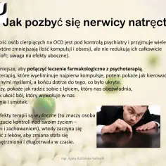 Człowiek z natrętnymi myślami, przykładem jest tu osoba zmagająca się z OCD, szukająca pomocy w leczeniu.